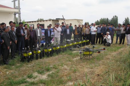 رونمایی از ۱۱ فروند پهپاد سمپاش در گلستان