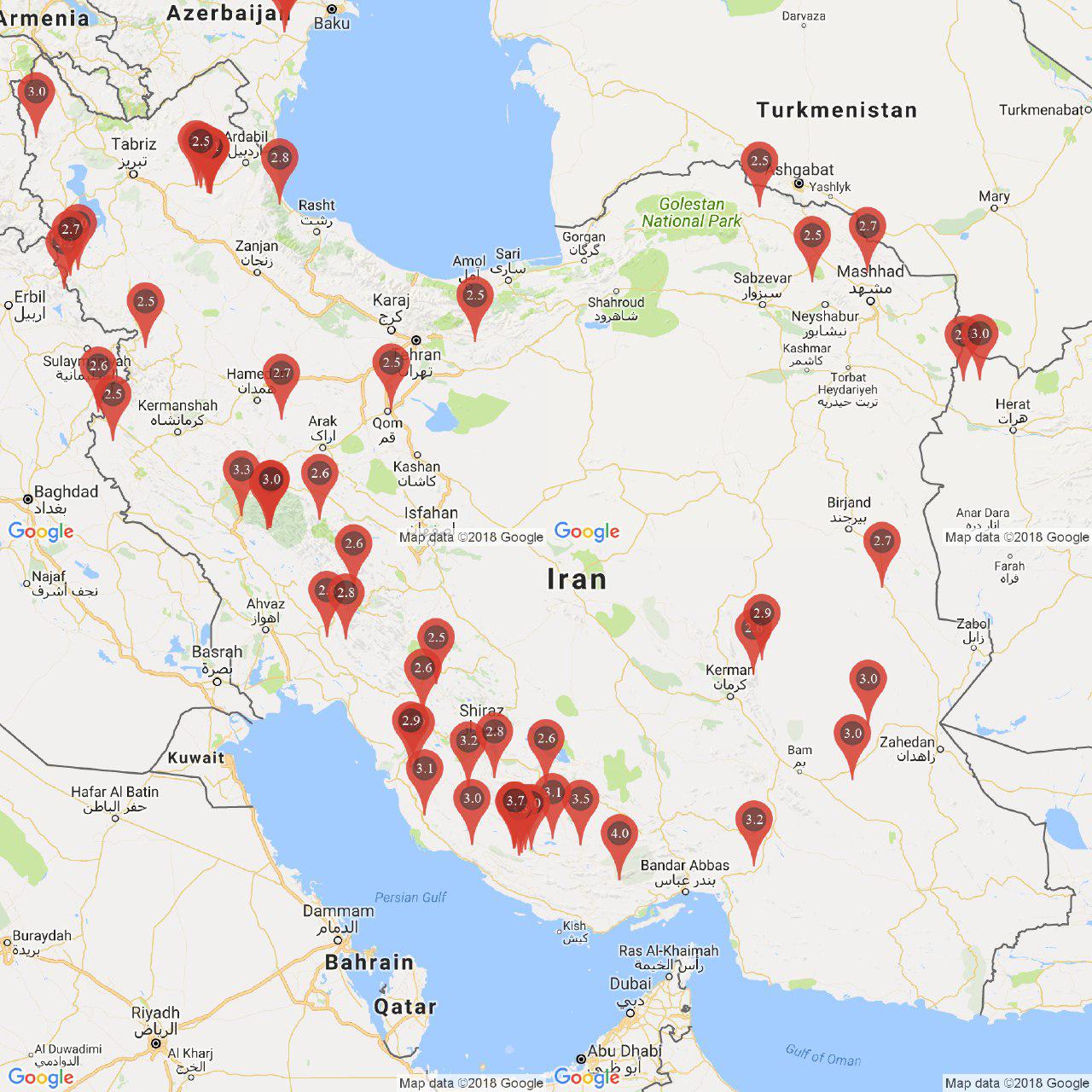 نگاهی به زمین لرزه های این هفته ایران