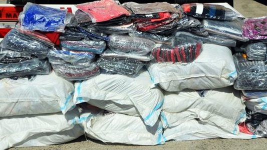 کشف پوشاک دسته دوم قاچاق در مازندران